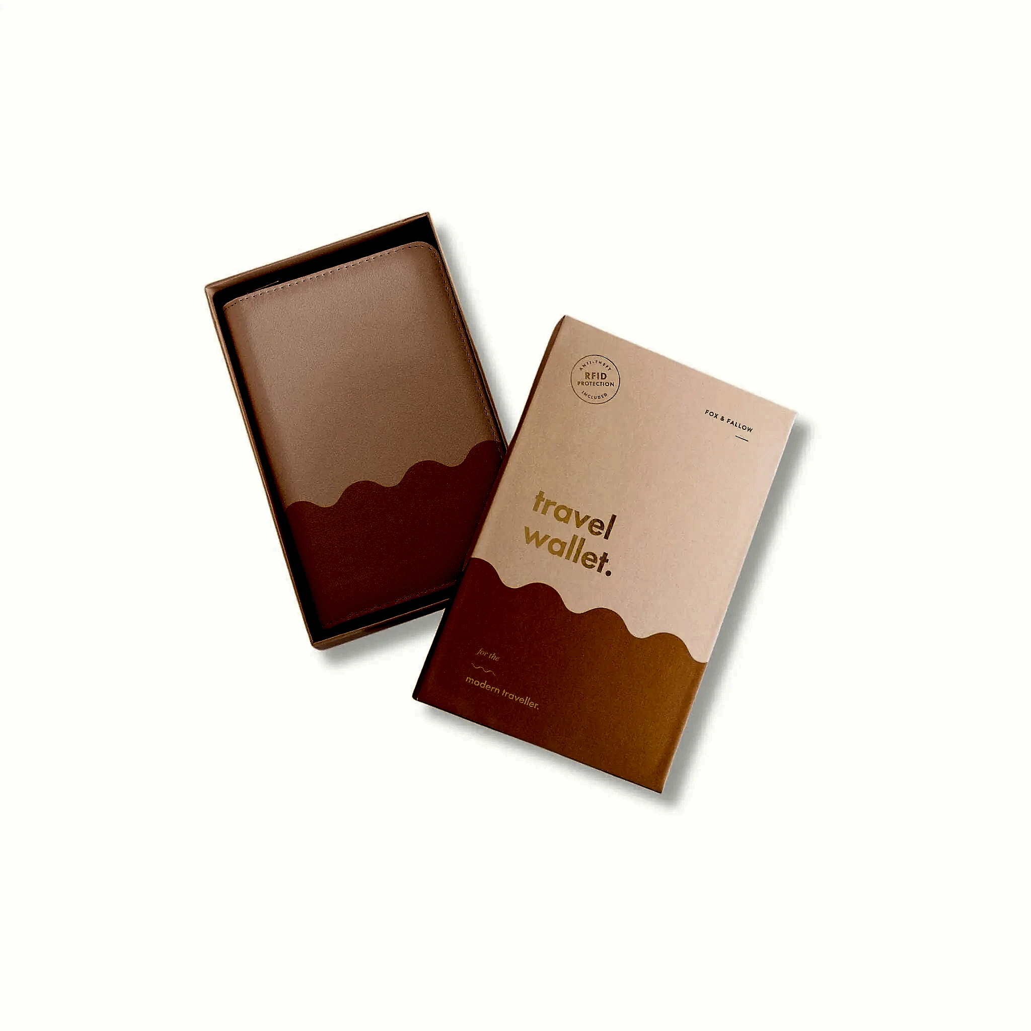 Caramel Ripple Travel Wallet - Fox and Fallow - Poppy Rose Flowers Brisbane