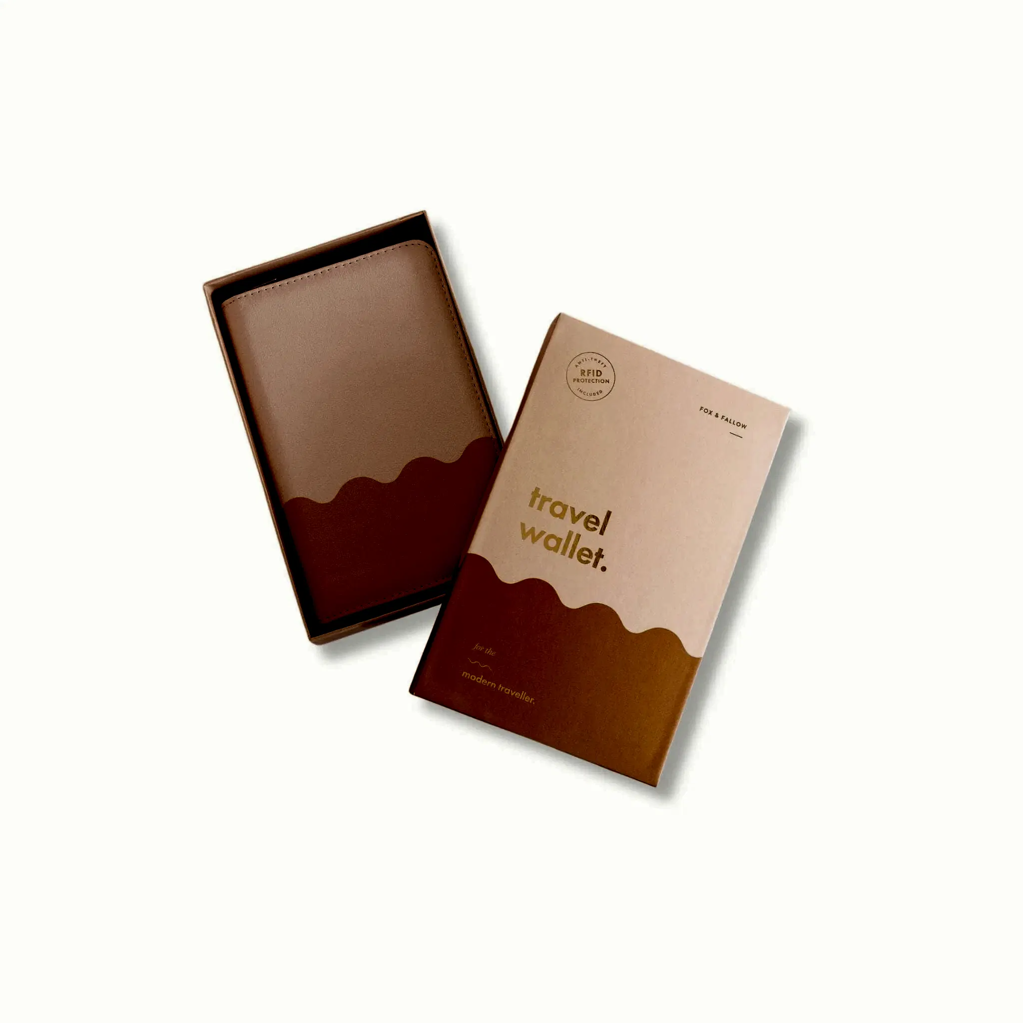 Caramel Ripple Travel Wallet - Fox and Fallow - Poppy Rose Flowers Brisbane