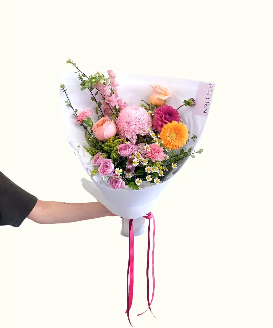 Colour Bouquet - Poppy Rose - Poppy Rose Flowers Brisbane
