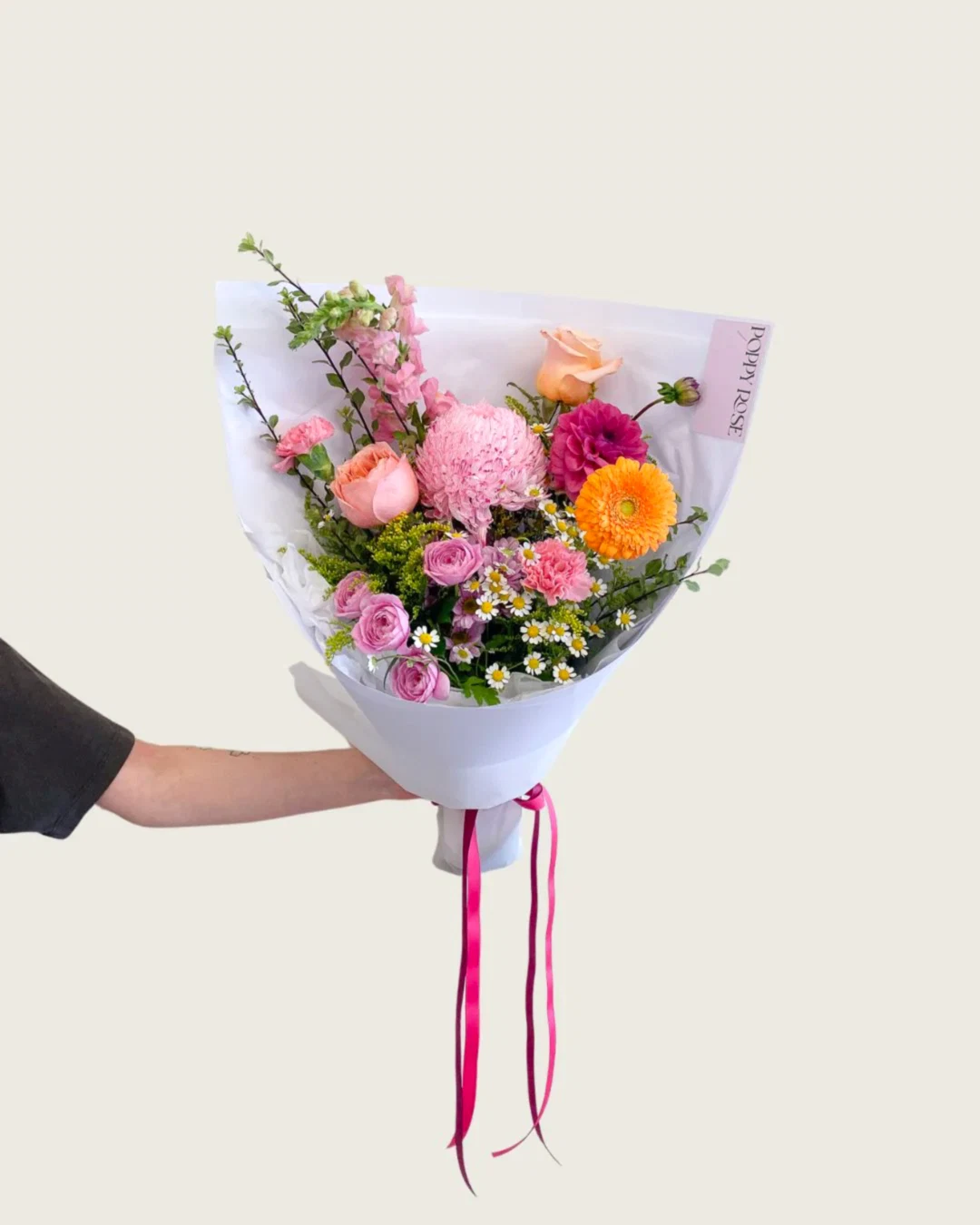 Colour Bouquet - Poppy Rose - Poppy Rose Flowers Brisbane