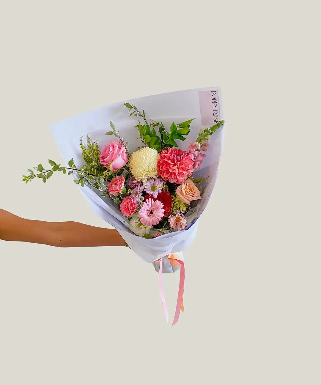 Colour Bouquet - Poppy Rose - Poppy Rose Flowers Brisbane
