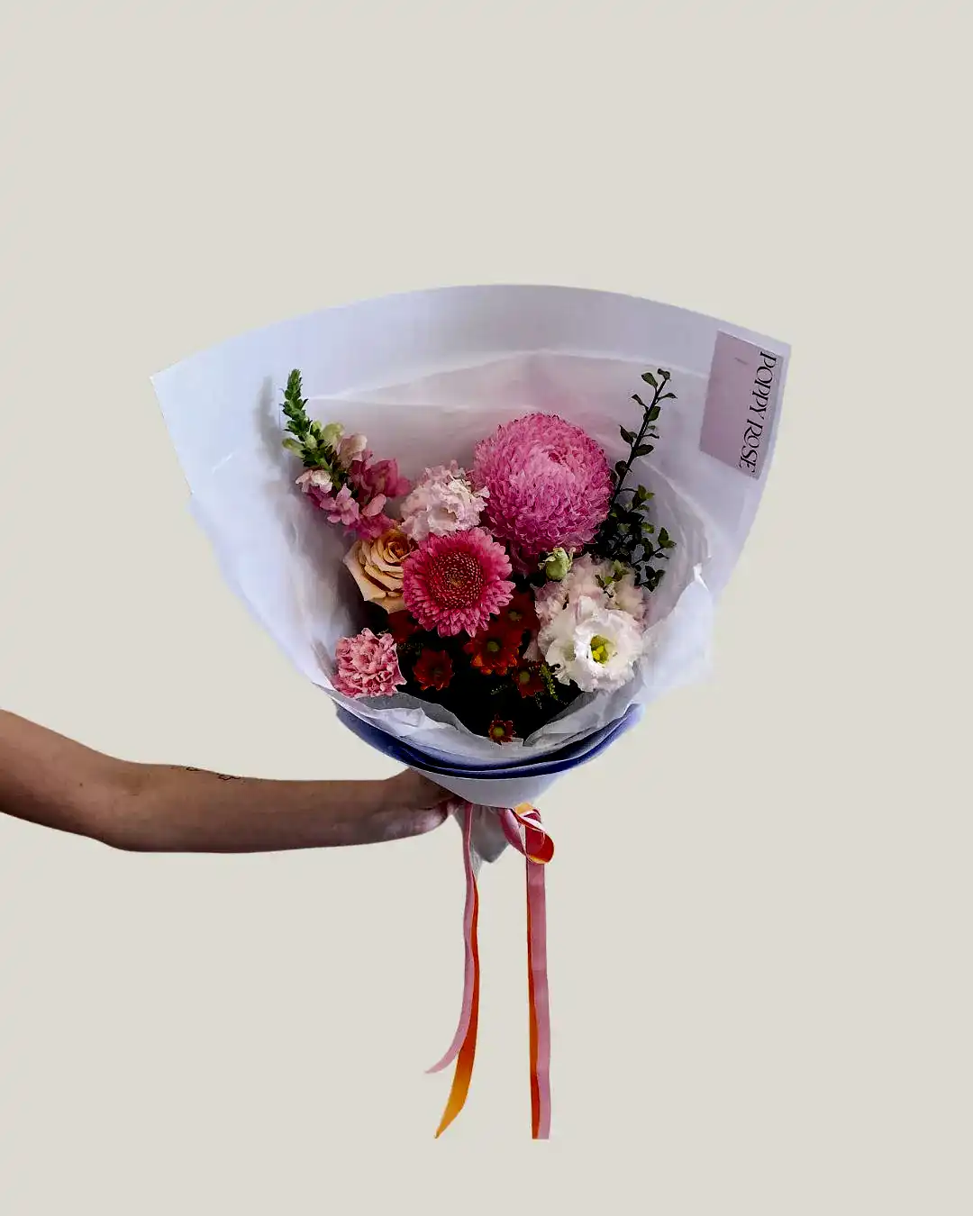 Colour Bouquet - Poppy Rose - Poppy Rose Flowers Brisbane