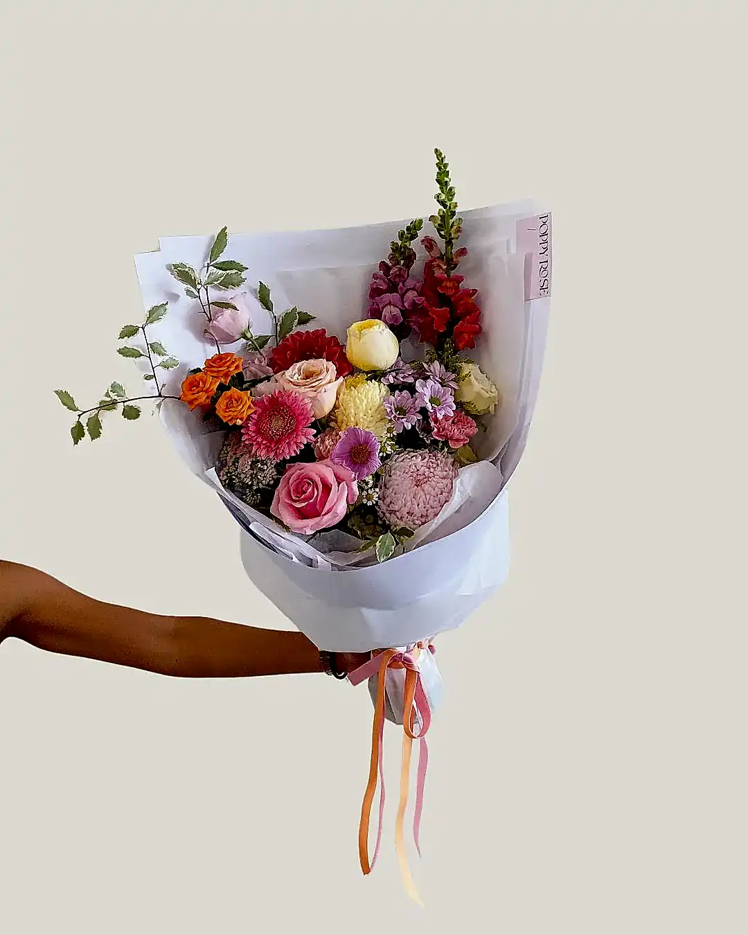Colour Bouquet - Poppy Rose - Poppy Rose Flowers Brisbane