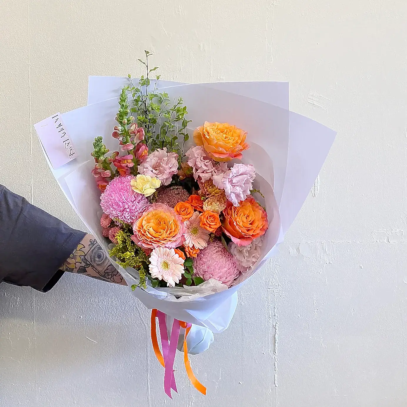 Colour Bouquet - Poppy Rose - Poppy Rose Flowers Brisbane