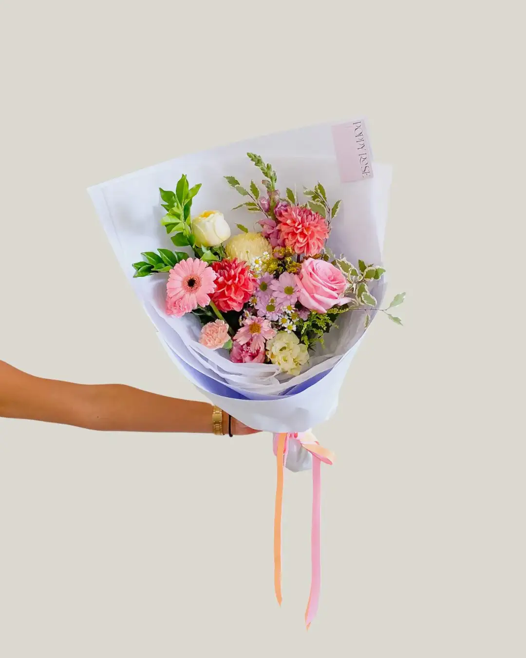 Colour Bouquet - Poppy Rose - Poppy Rose Flowers Brisbane
