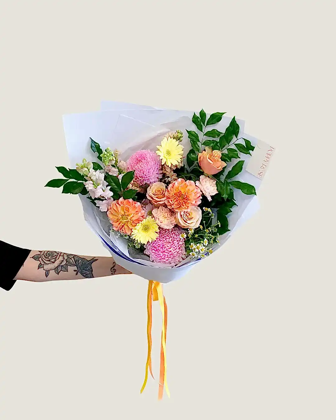 Colour Bouquet Large - Poppy Rose - Poppy Rose Flowers Brisbane