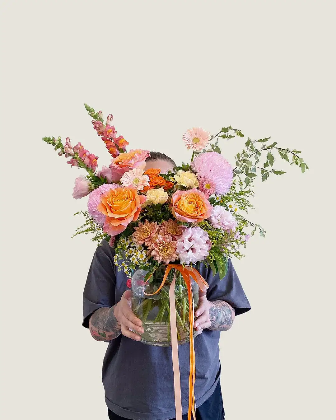 Colour Vase - Poppy Rose - Poppy Rose Flowers Brisbane