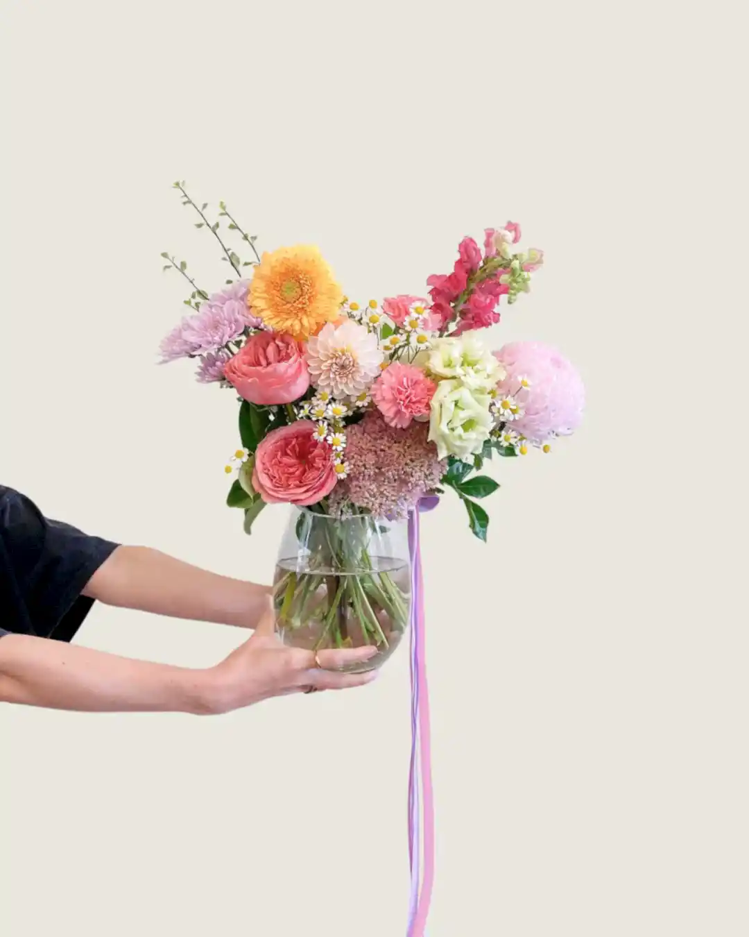 Colour Vase - Poppy Rose - Poppy Rose Flowers Brisbane