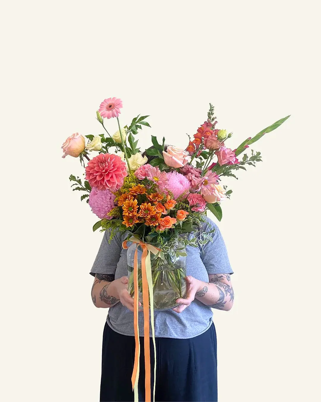 Colour Vase - Poppy Rose - Poppy Rose Flowers Brisbane