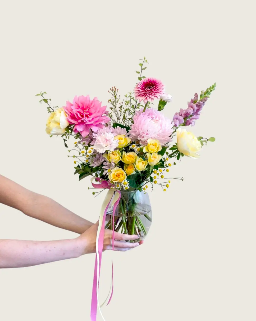 Colour Vase Medium - Poppy Rose - Poppy Rose Flowers Brisbane