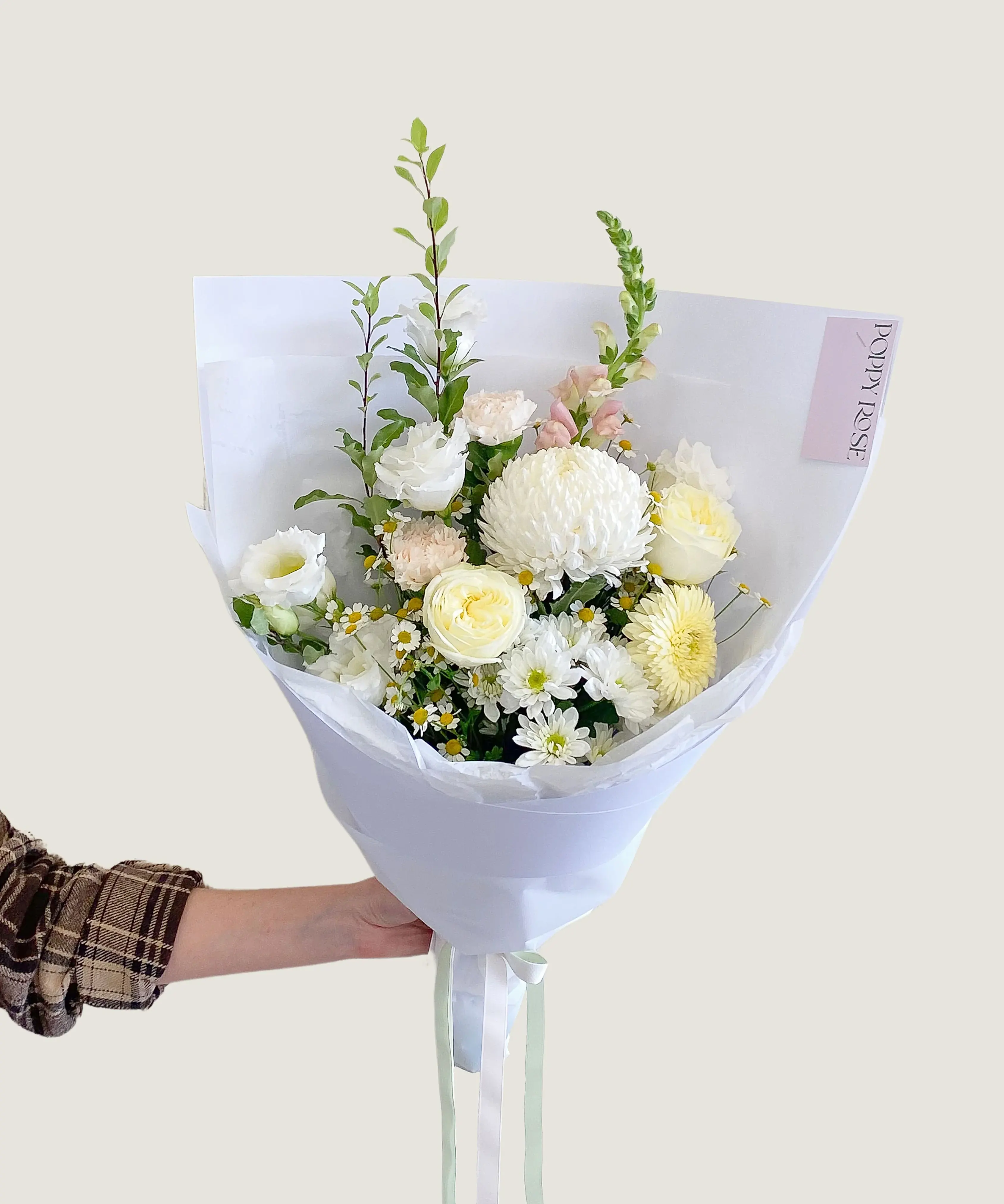 Soft and Natural Bouquet - Poppy Rose - Poppy Rose Flowers Brisbane