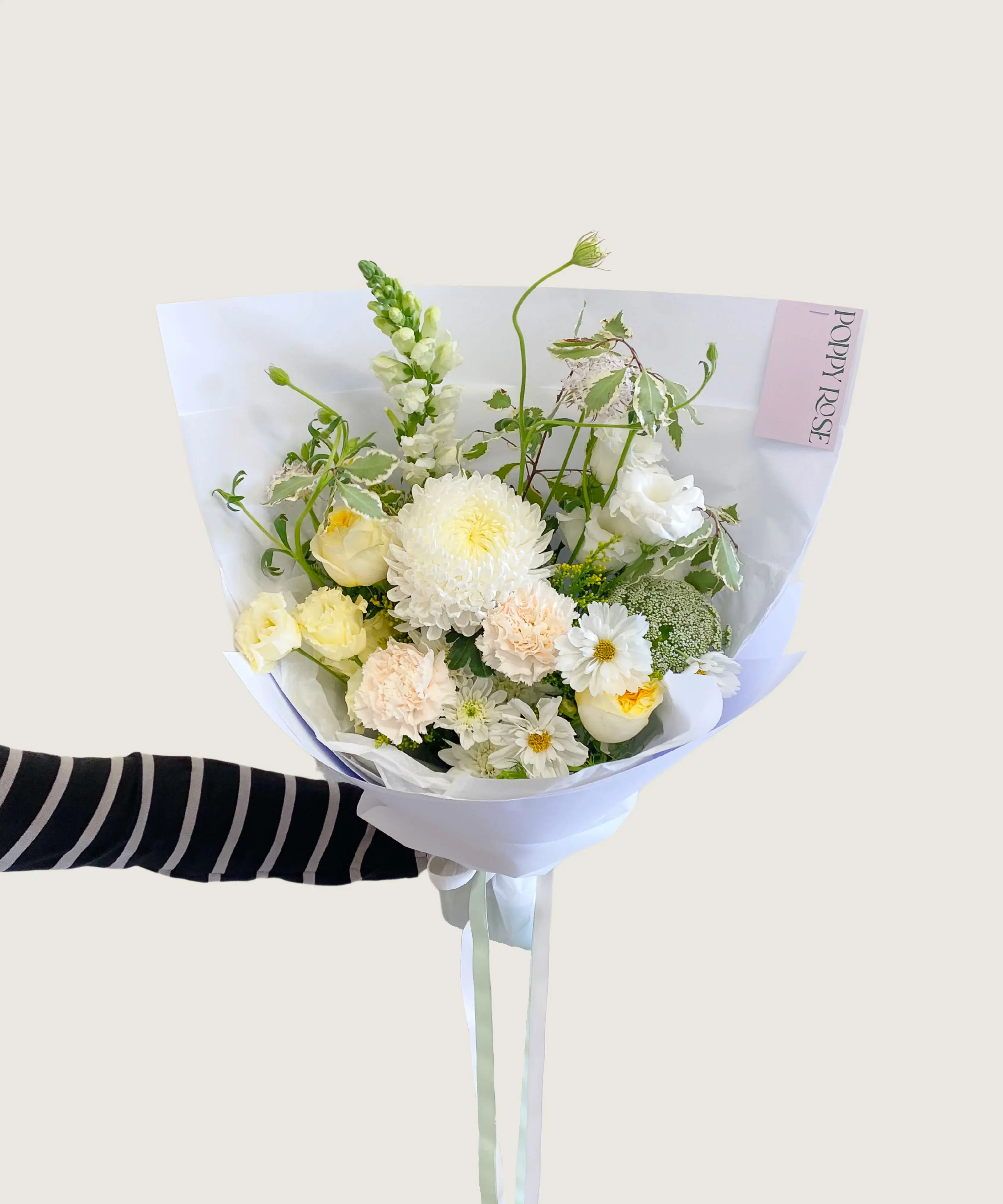Soft and Natural Bouquet - Poppy Rose - Poppy Rose Flowers Brisbane