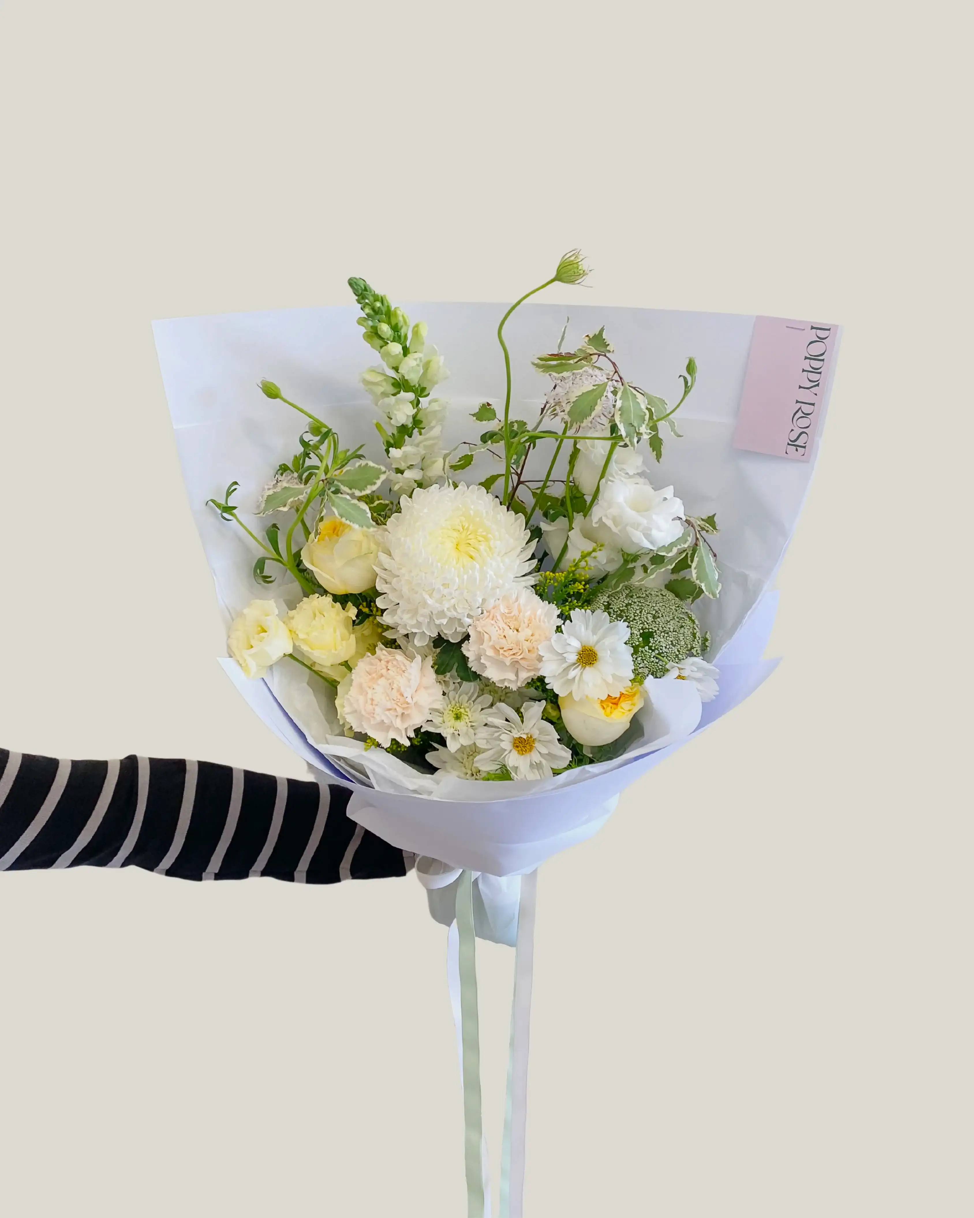 Soft and Natural Bouquet - Poppy Rose - Poppy Rose Flowers Brisbane