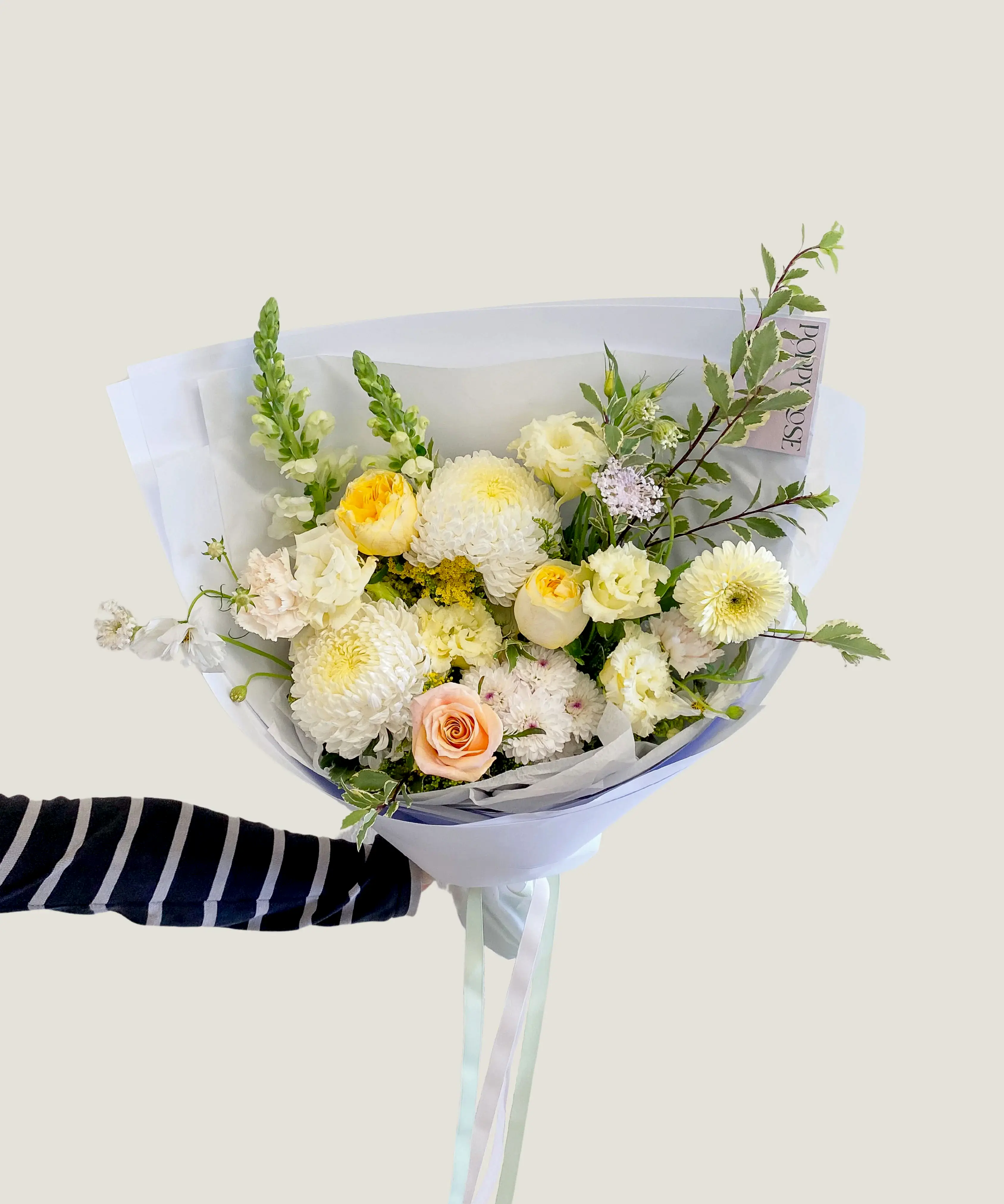 Soft and Natural Bouquet - Poppy Rose - Poppy Rose Flowers Brisbane