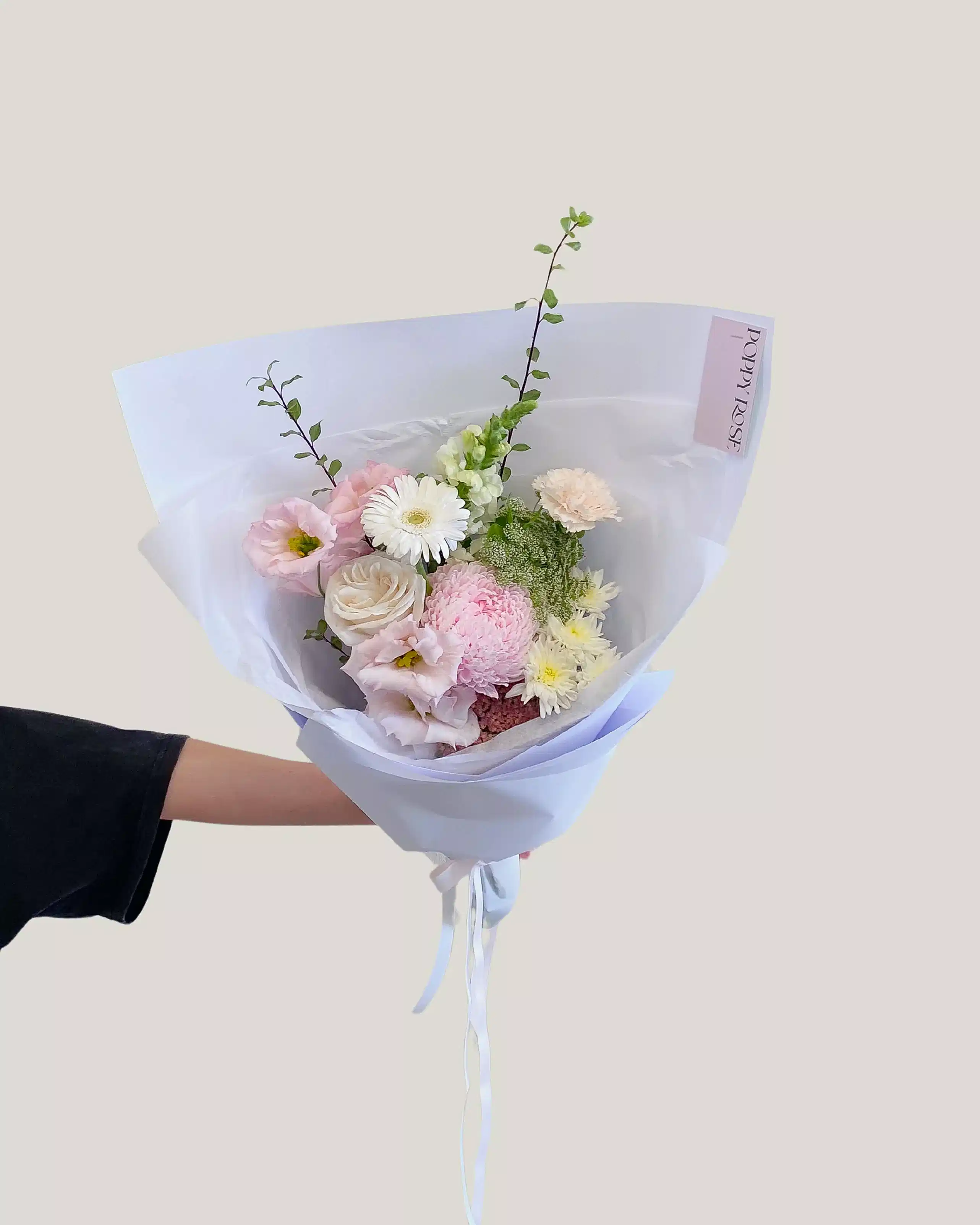 Soft and Natural Bouquet - Poppy Rose - Poppy Rose Flowers Brisbane