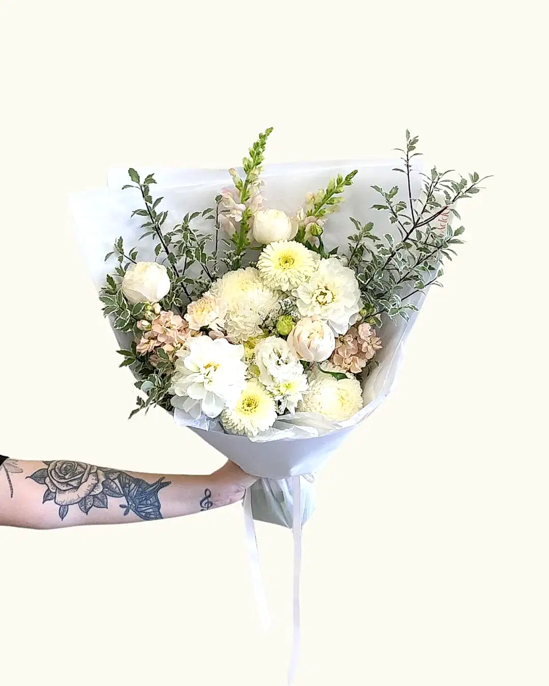 Soft and Natural Bouquet Large - Poppy Rose - Poppy Rose Flowers Brisbane