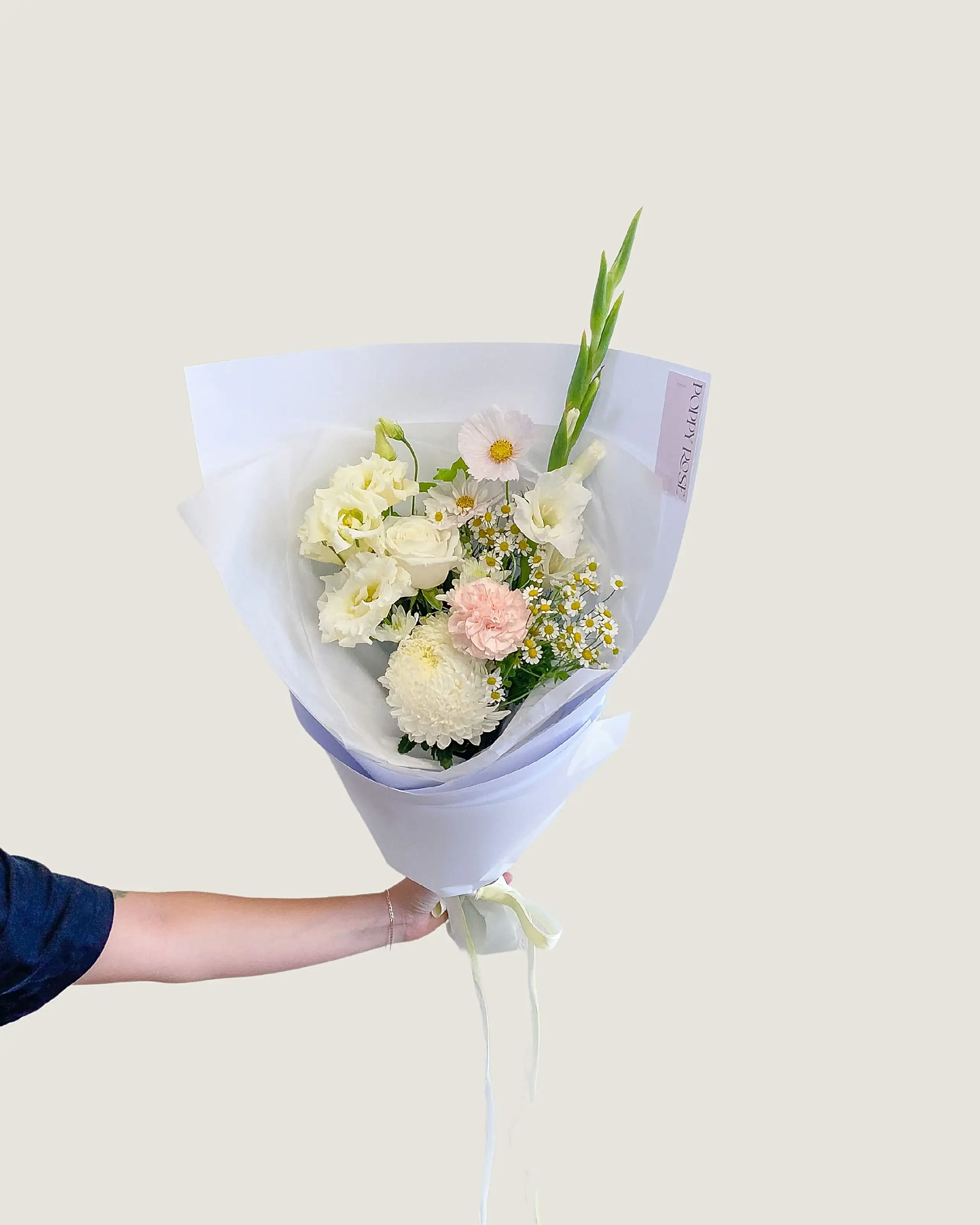 Soft and Natural Bouquet Small - Poppy Rose - Poppy Rose Flowers Brisbane