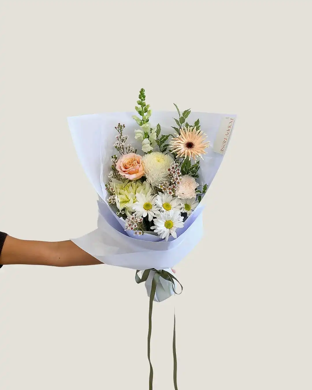 Soft and Natural Bouquet Small - Poppy Rose - Poppy Rose Flowers Brisbane