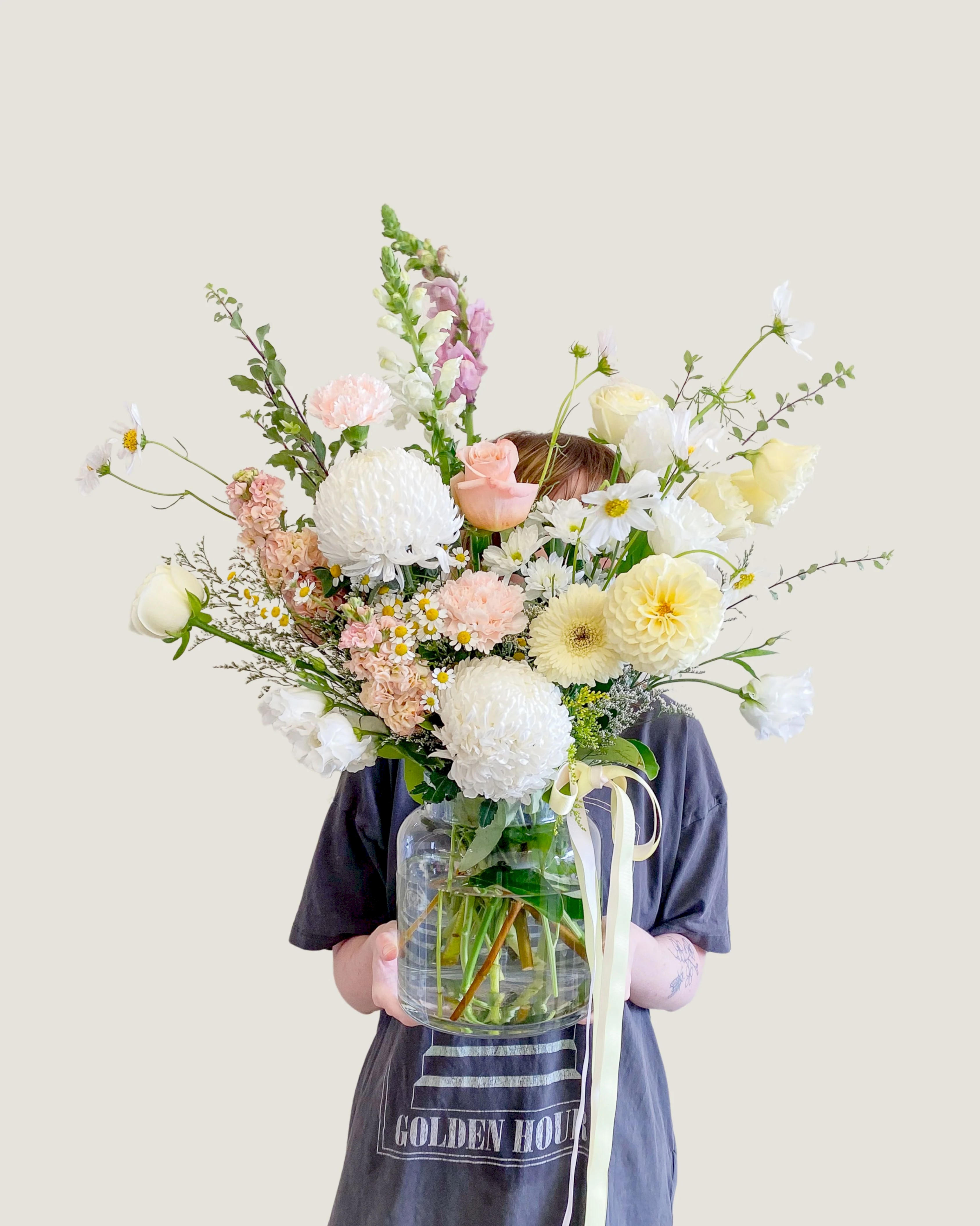 Soft and Natural Vase - Poppy Rose - Poppy Rose Flowers Brisbane
