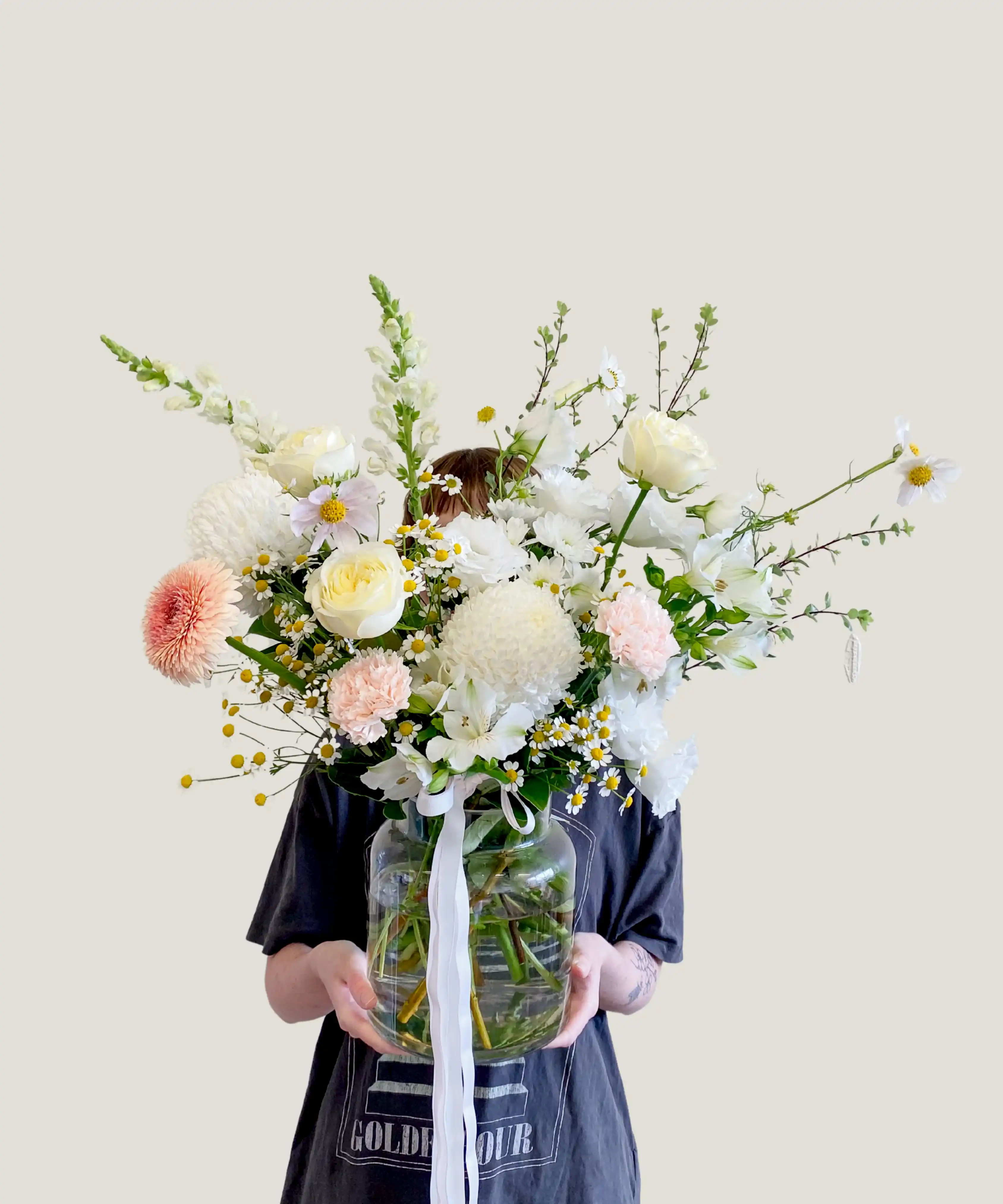 Soft and Natural Vase - Poppy Rose - Poppy Rose Flowers Brisbane