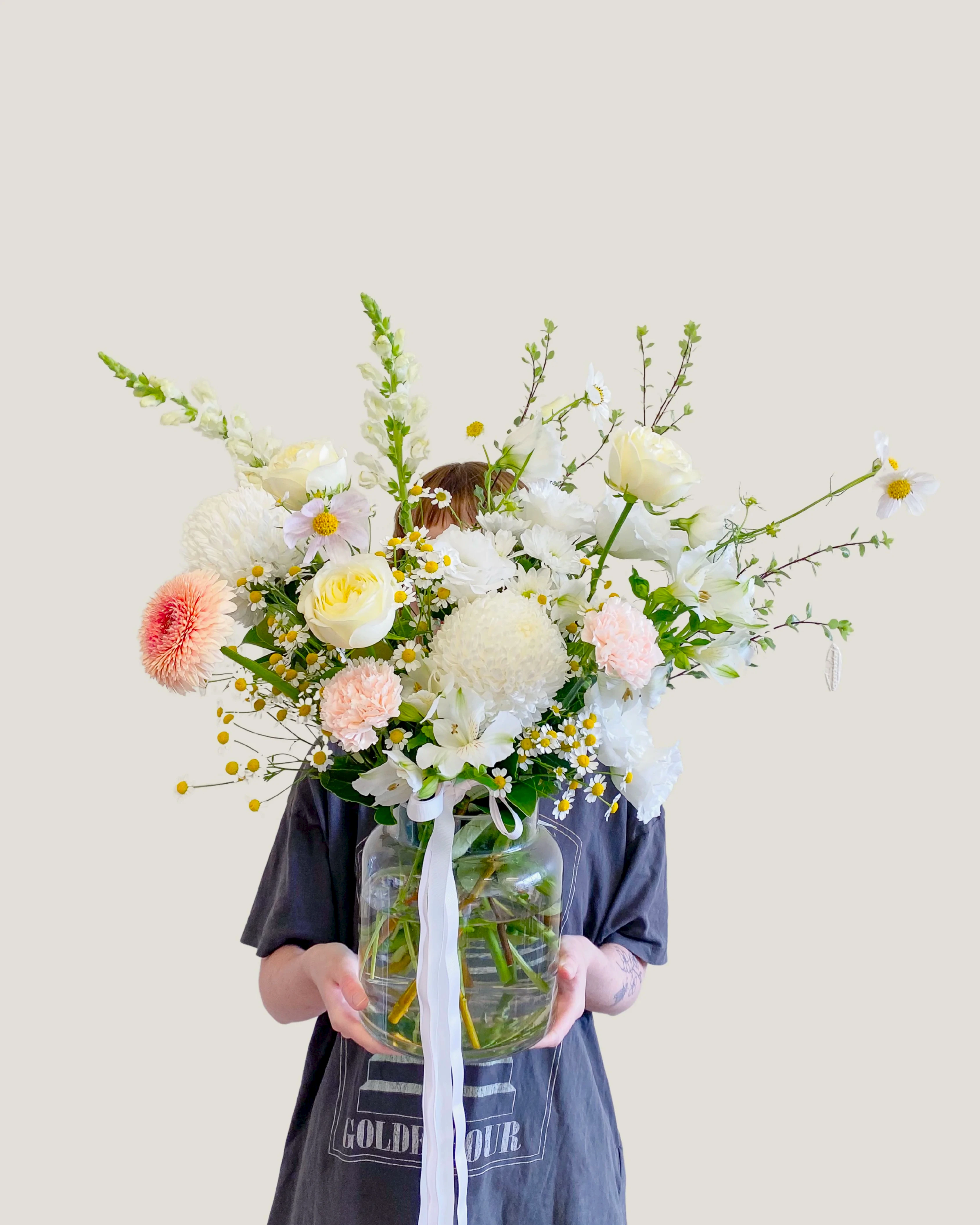 Soft and Natural Vase - Poppy Rose - Poppy Rose Flowers Brisbane