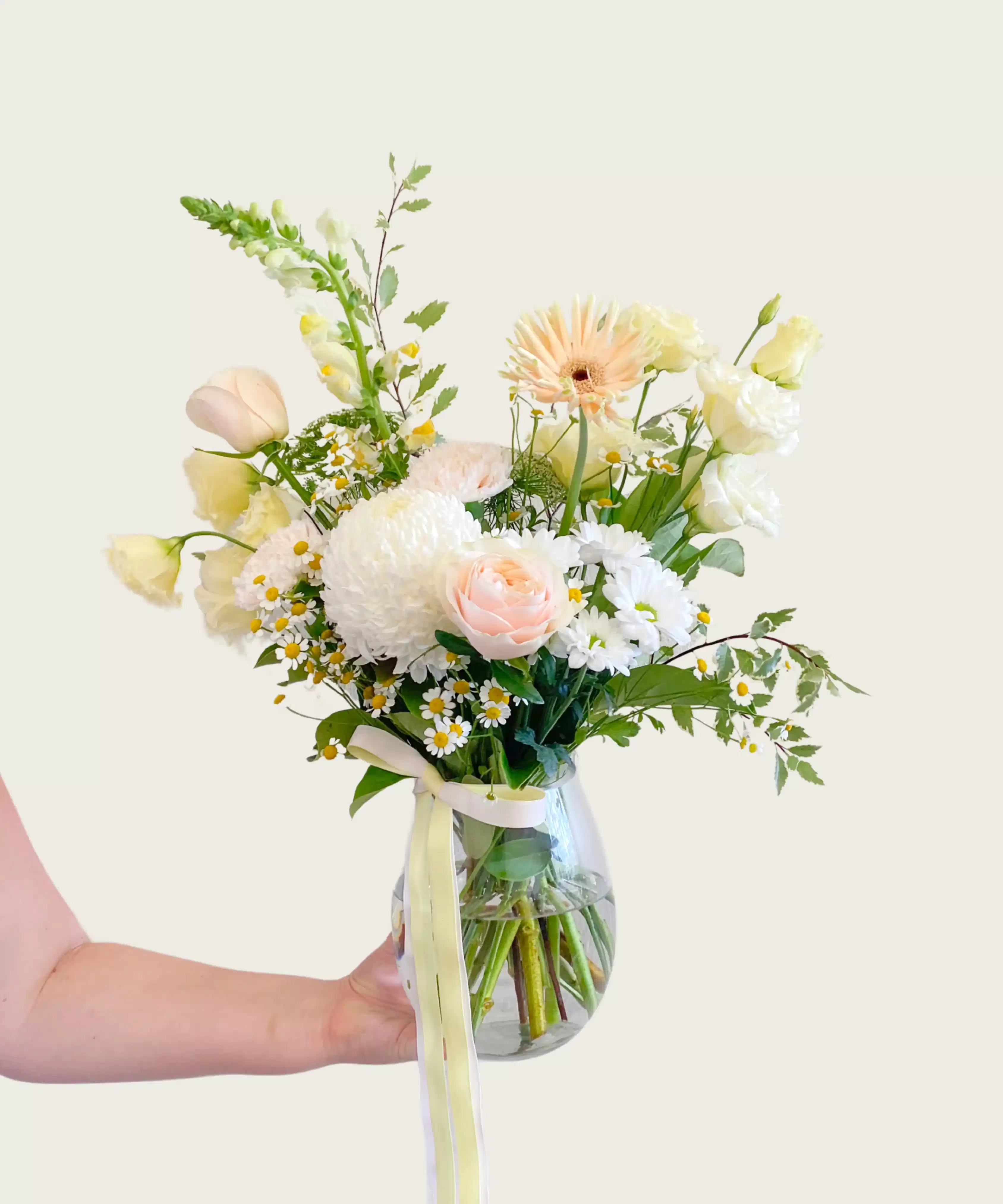Soft and Natural Vase - Poppy Rose - Poppy Rose Flowers Brisbane