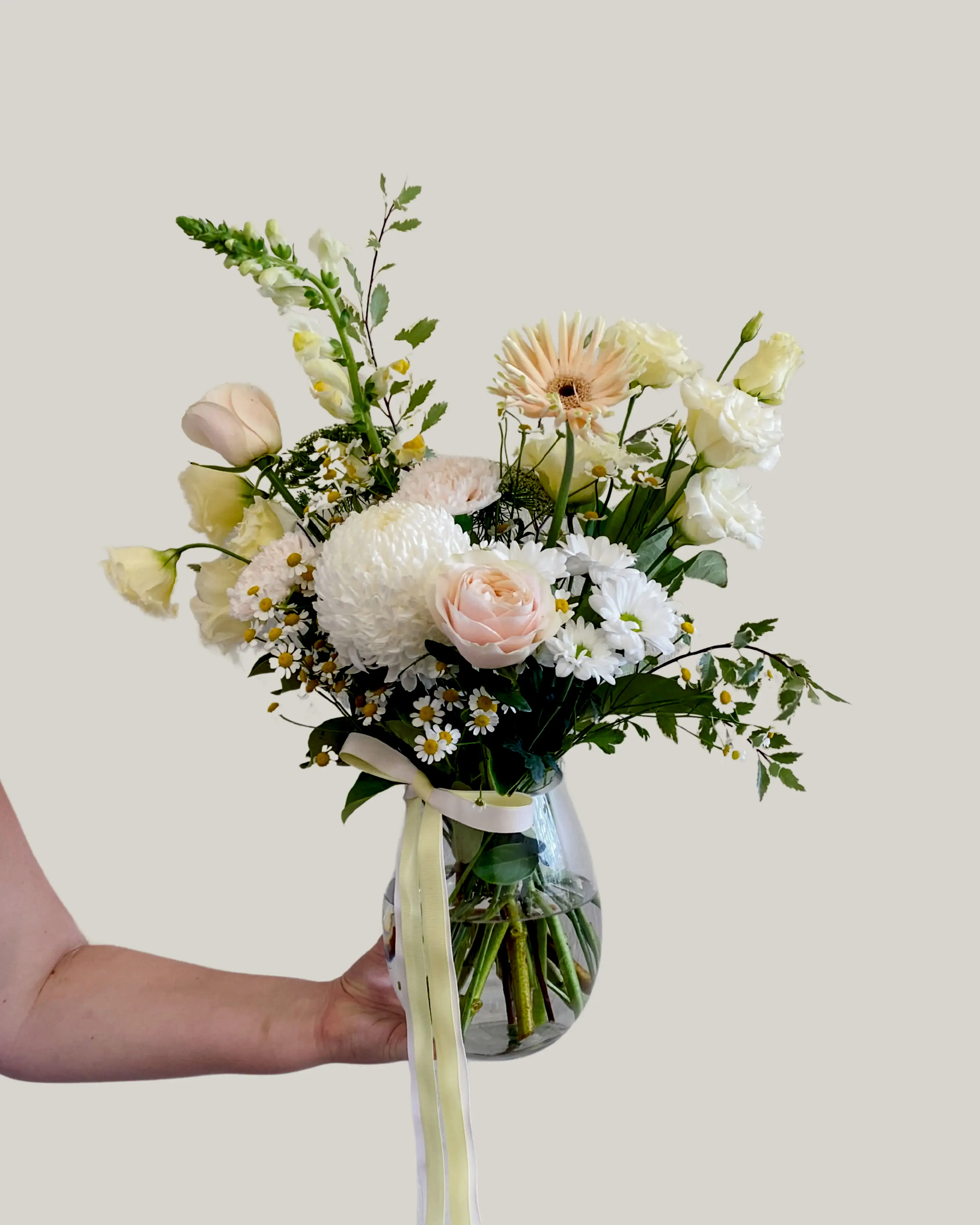 Soft and Natural Vase - Poppy Rose - Poppy Rose Flowers Brisbane
