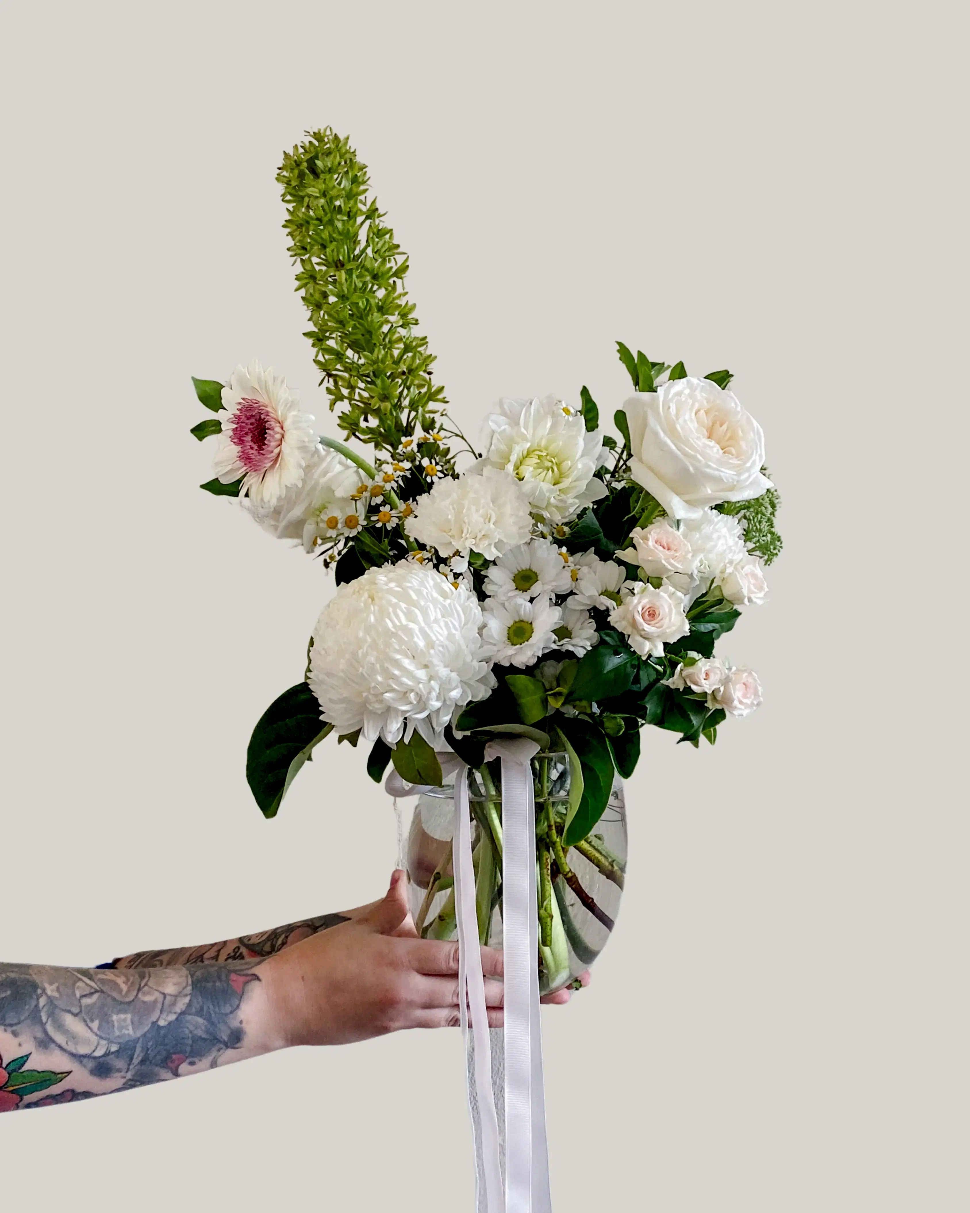 Soft and Natural Vase - Poppy Rose - Poppy Rose Flowers Brisbane