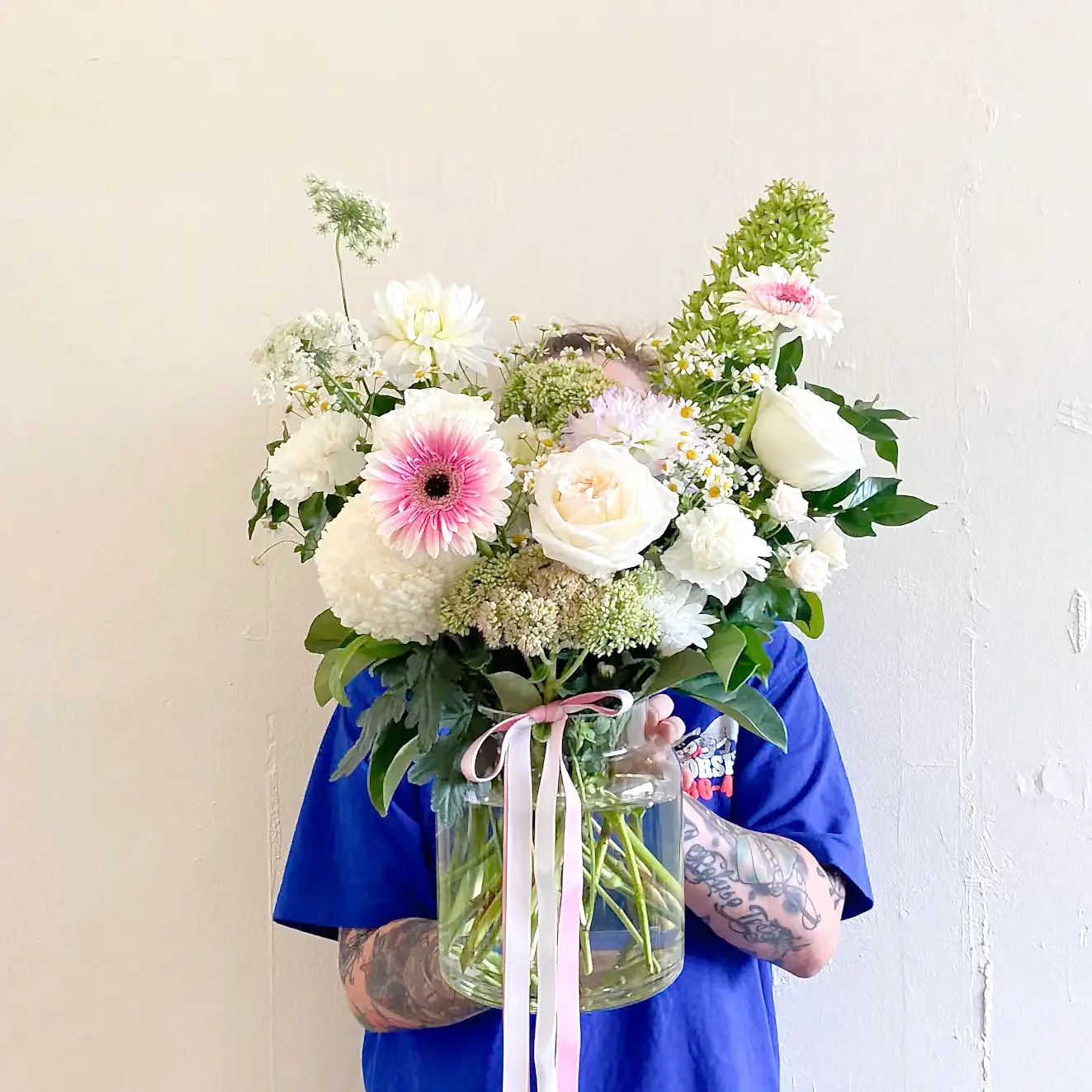 Soft and Natural Vase - Poppy Rose - Poppy Rose Flowers Brisbane