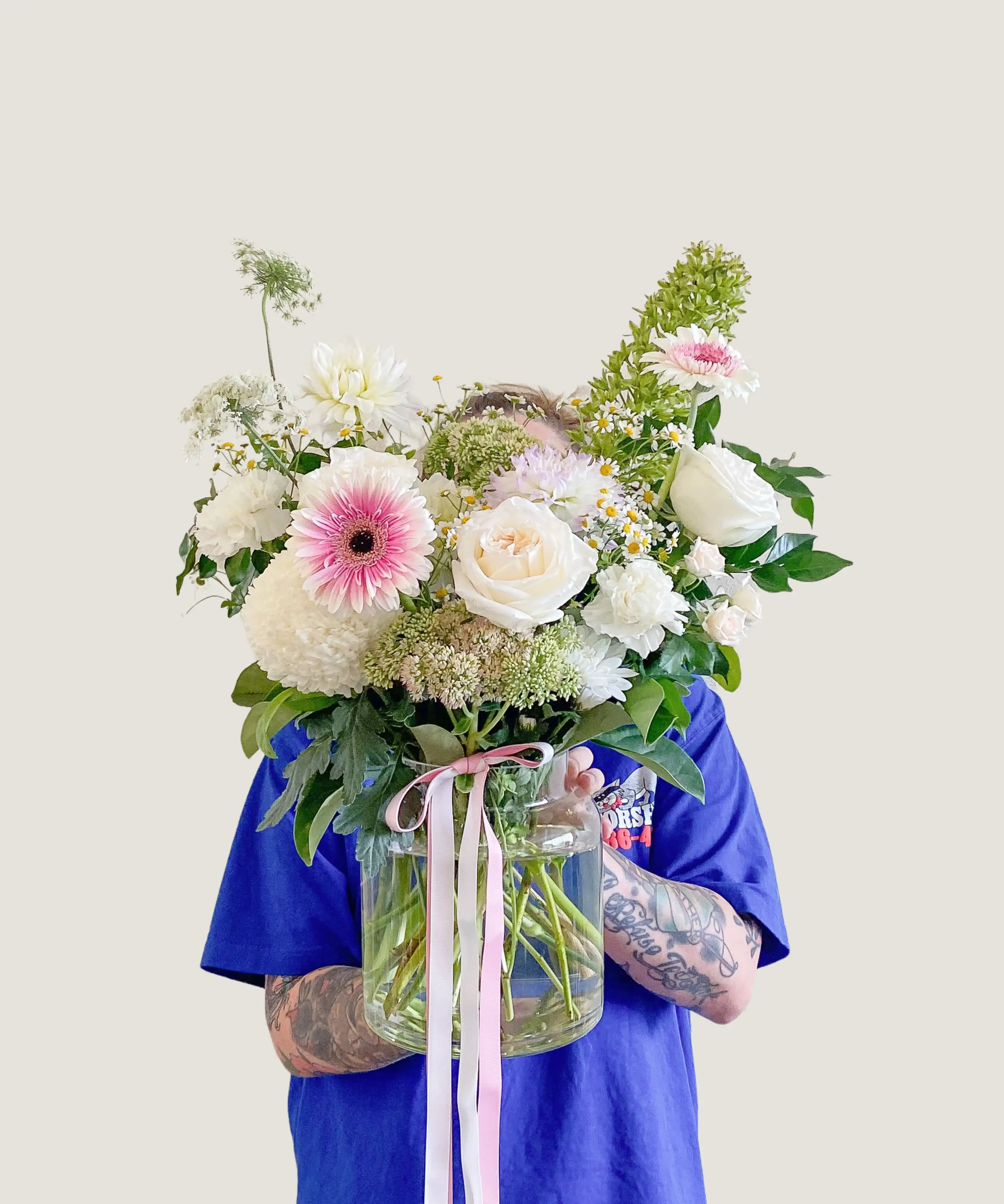 Soft and Natural Vase - Poppy Rose - Poppy Rose Flowers Brisbane