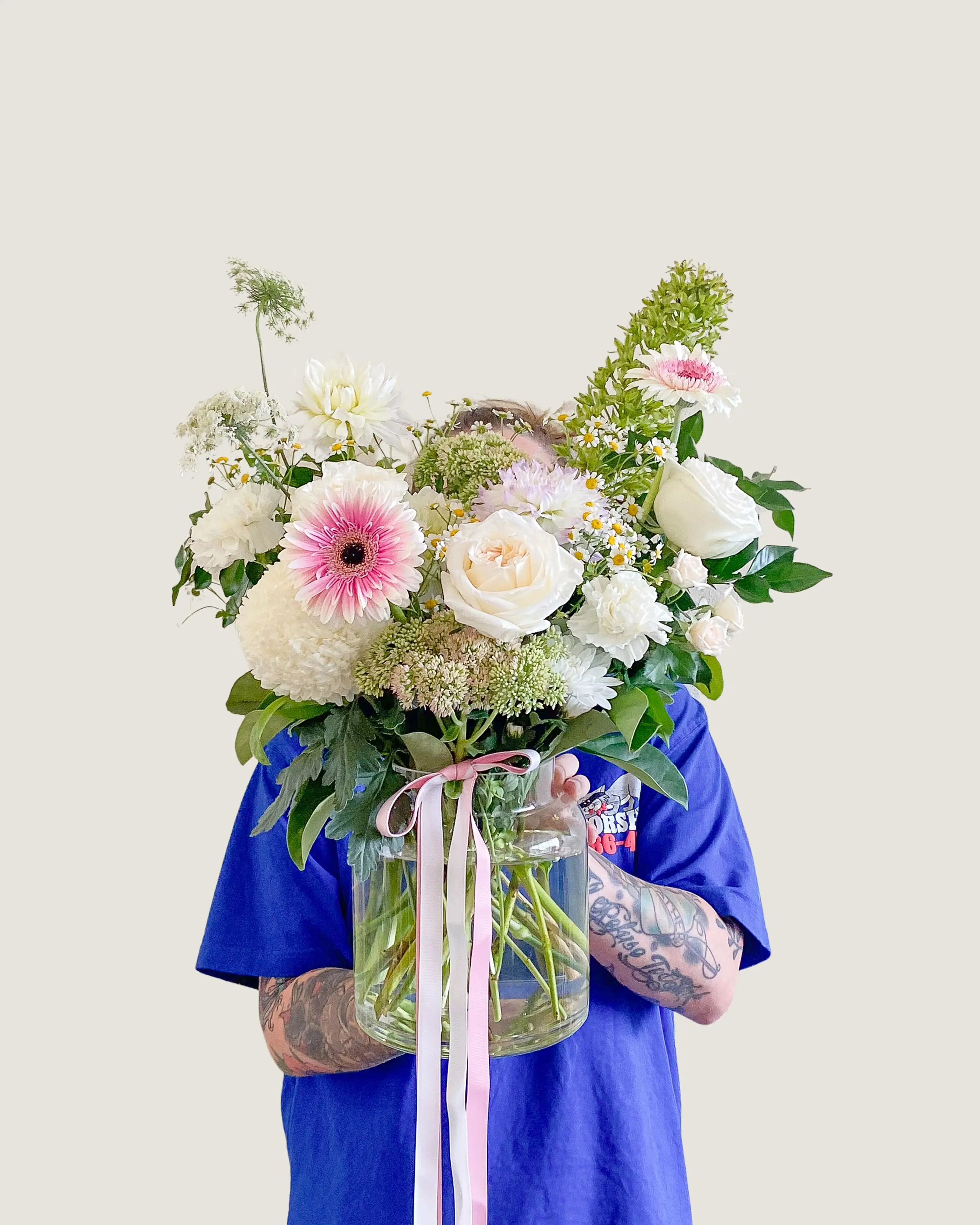 Soft and Natural Vase - Poppy Rose - Poppy Rose Flowers Brisbane