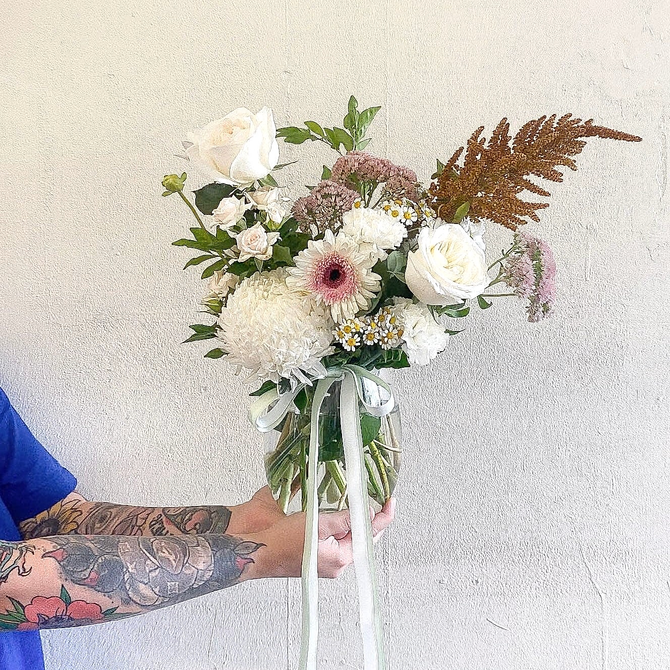 Soft and Natural Vase - Poppy Rose - Poppy Rose Flowers Brisbane