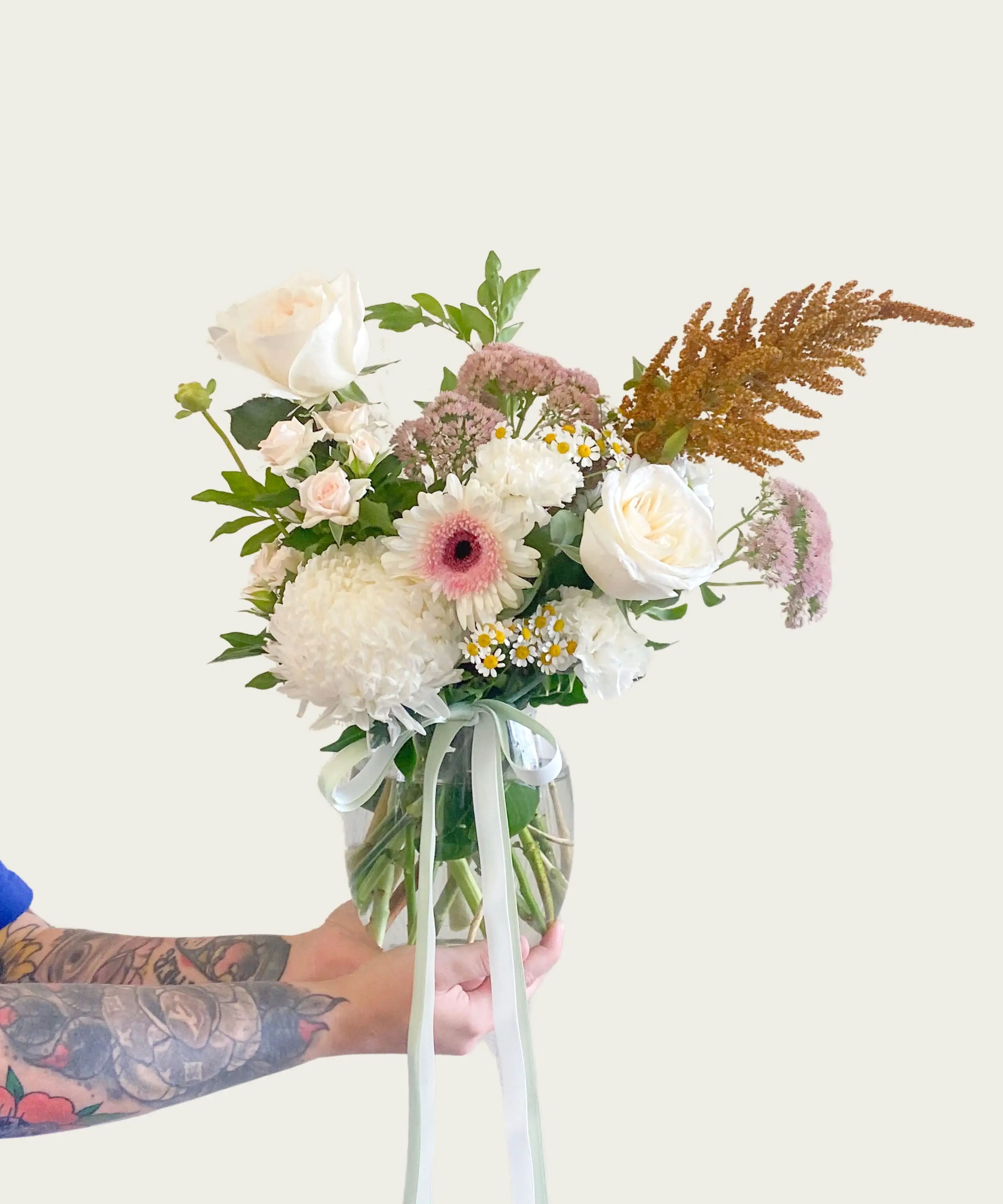 Soft and Natural Vase - Poppy Rose - Poppy Rose Flowers Brisbane