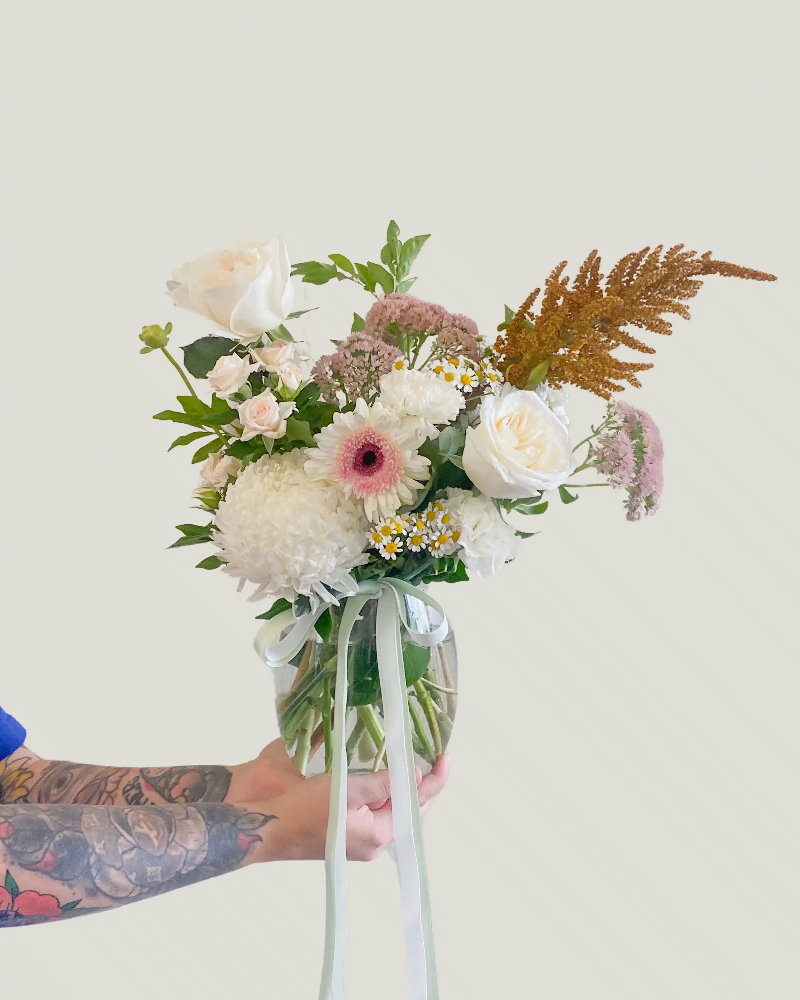 Soft and Natural Vase - Poppy Rose - Poppy Rose Flowers Brisbane