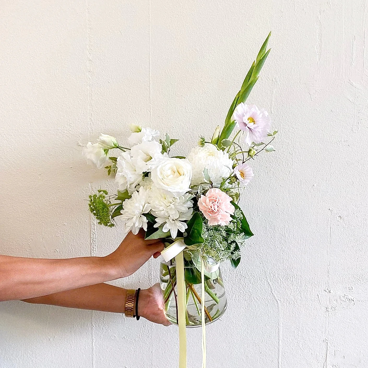 Soft and Natural Vase - Poppy Rose - Poppy Rose Flowers Brisbane