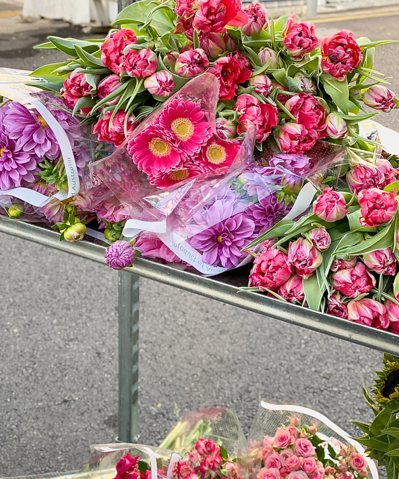Market Flowers on a trolley - Poppy Rose Brisbane